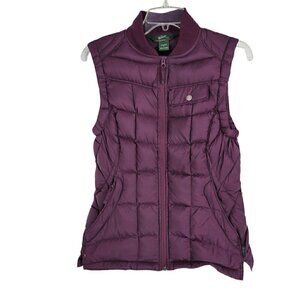 Woolrich Womens Size Small Goose Down Quilted Vest Purple